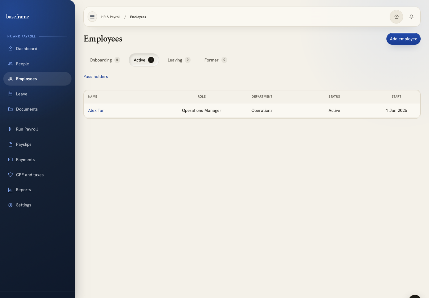 People directory — employer Employees view (LIVE)