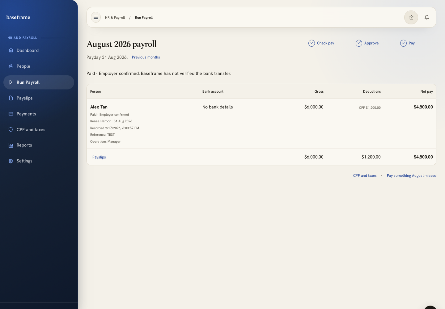 August 2026 Singapore pay run (LIVE)